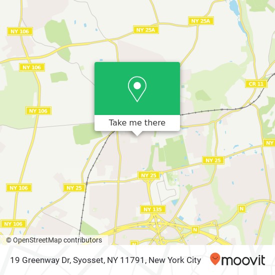 Mapa de 19 Greenway Dr, Syosset, NY 11791