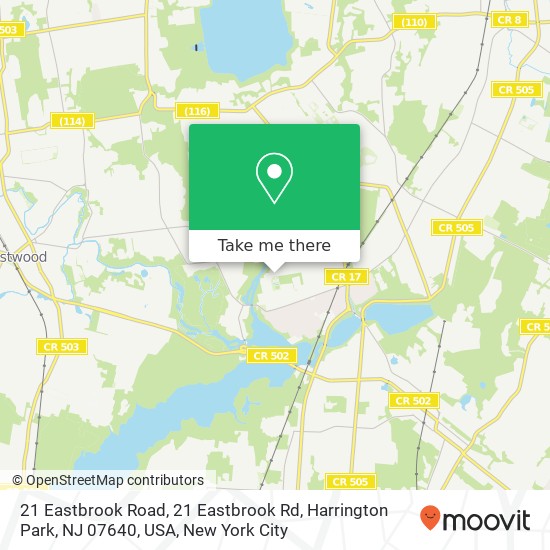 21 Eastbrook Road, 21 Eastbrook Rd, Harrington Park, NJ 07640, USA map