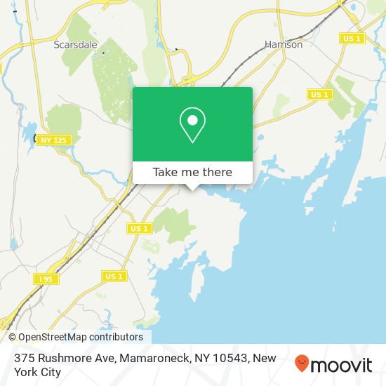 Mapa de 375 Rushmore Ave, Mamaroneck, NY 10543