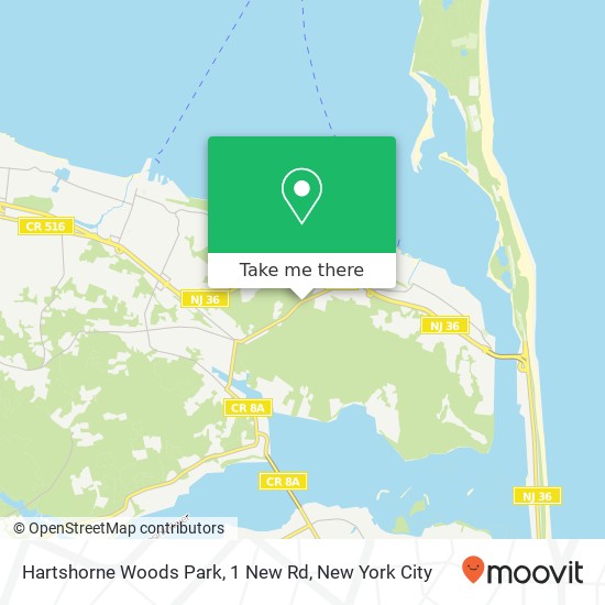 Mapa de Hartshorne Woods Park, 1 New Rd