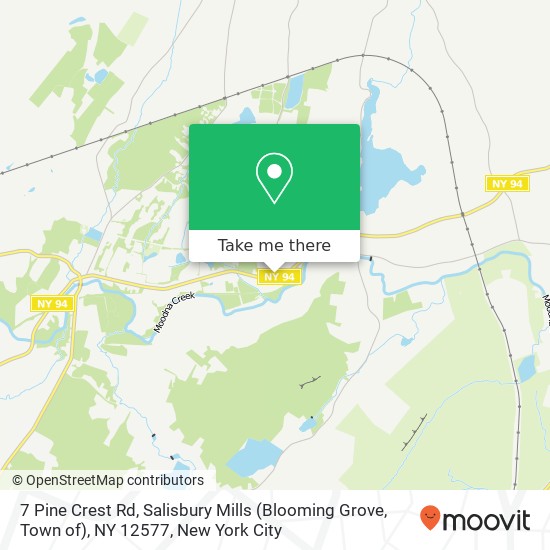 7 Pine Crest Rd, Salisbury Mills (Blooming Grove, Town of), NY 12577 map