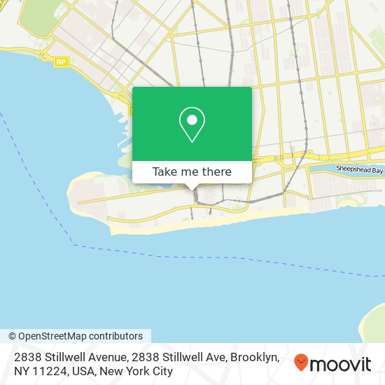 Mapa de 2838 Stillwell Avenue, 2838 Stillwell Ave, Brooklyn, NY 11224, USA