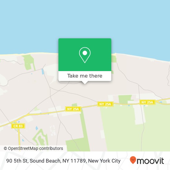 Mapa de 90 5th St, Sound Beach, NY 11789