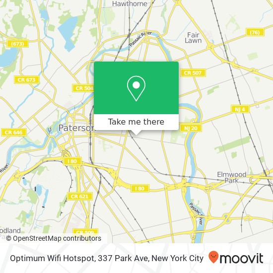 Optimum Wifi Hotspot, 337 Park Ave map