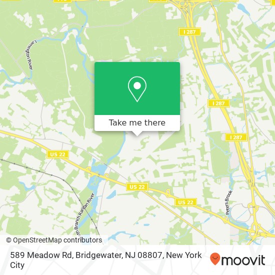 589 Meadow Rd, Bridgewater, NJ 08807 map