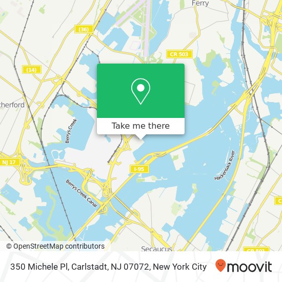 Mapa de 350 Michele Pl, Carlstadt, NJ 07072