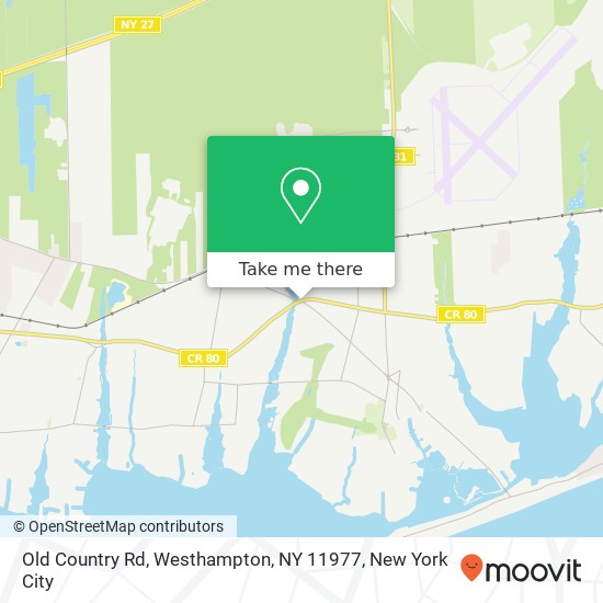 Mapa de Old Country Rd, Westhampton, NY 11977