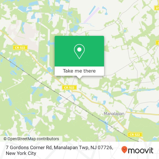 7 Gordons Corner Rd, Manalapan Twp, NJ 07726 map