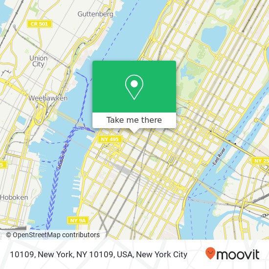 Mapa de 10109, New York, NY 10109, USA