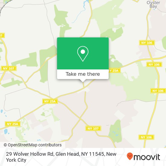 Mapa de 29 Wolver Hollow Rd, Glen Head, NY 11545