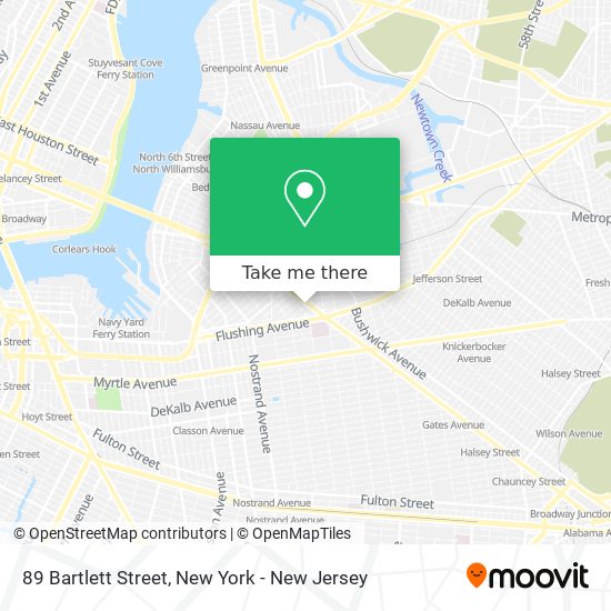 Mapa de 89 Bartlett Street