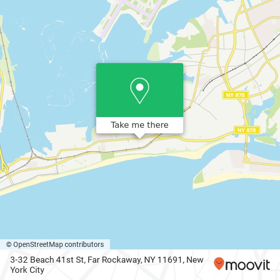 Mapa de 3-32 Beach 41st St, Far Rockaway, NY 11691