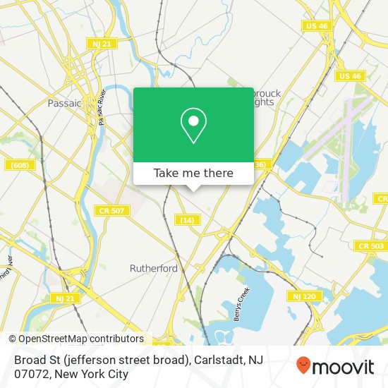 Broad St (jefferson street broad), Carlstadt, NJ 07072 map