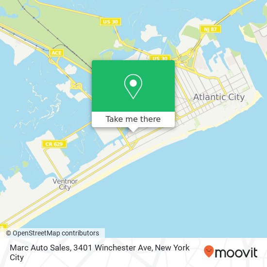 Mapa de Marc Auto Sales, 3401 Winchester Ave