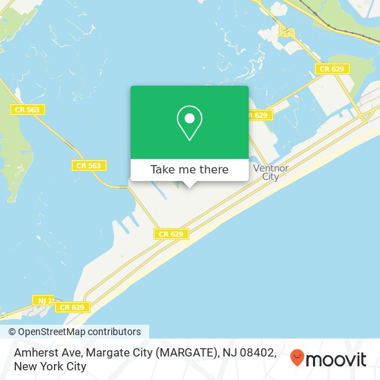 Amherst Ave, Margate City (MARGATE), NJ 08402 map