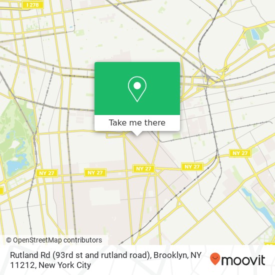 Mapa de Rutland Rd (93rd st and rutland road), Brooklyn, NY 11212