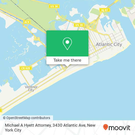 Michael A Hyett Attorney, 3430 Atlantic Ave map