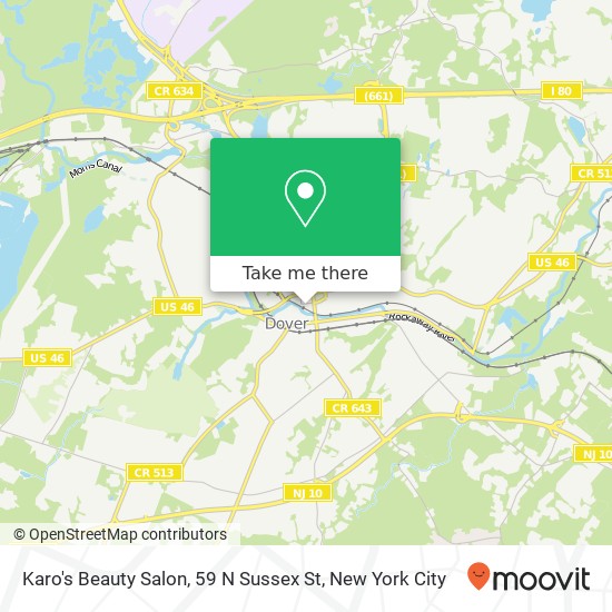 Karo's Beauty Salon, 59 N Sussex St map