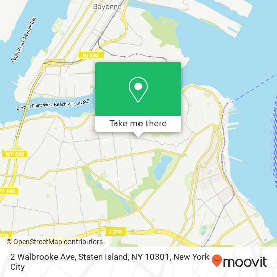 Mapa de 2 Walbrooke Ave, Staten Island, NY 10301