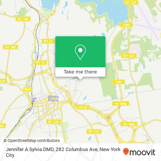 Mapa de Jennifer A Sylvia DMD, 282 Columbus Ave