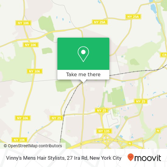 Vinny's Mens Hair Stylists, 27 Ira Rd map