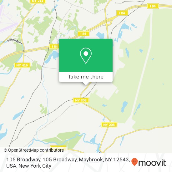 Mapa de 105 Broadway, 105 Broadway, Maybrook, NY 12543, USA