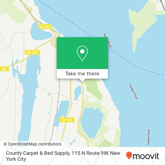 Mapa de County Carpet & Bed Supply, 115 N Route 9W