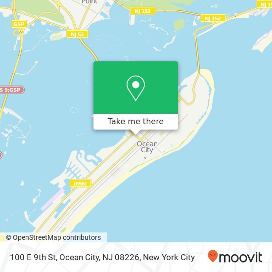 Mapa de 100 E 9th St, Ocean City, NJ 08226