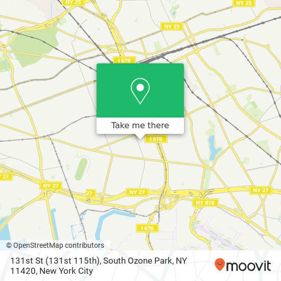 Mapa de 131st St (131st 115th), South Ozone Park, NY 11420