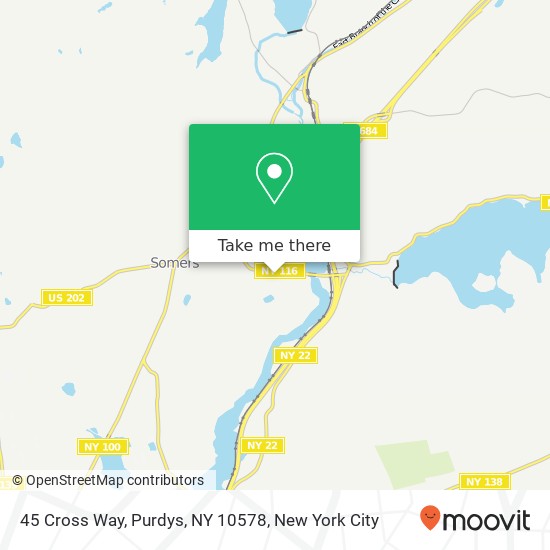 Mapa de 45 Cross Way, Purdys, NY 10578