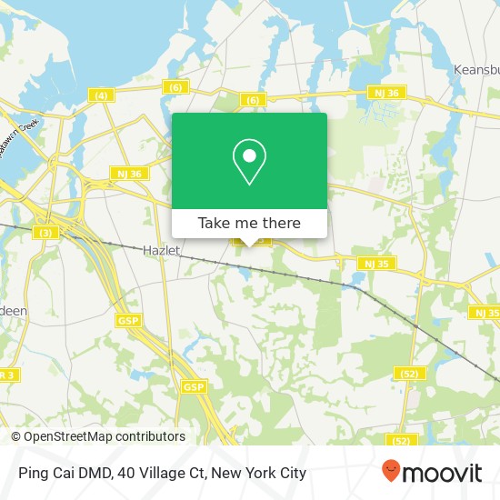 Ping Cai DMD, 40 Village Ct map