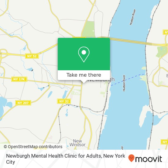 Mapa de Newburgh Mental Health Clinic for Adults, 280 Broadway