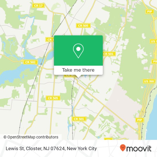 Mapa de Lewis St, Closter, NJ 07624