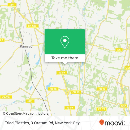 Triad Plastics, 3 Oratam Rd map