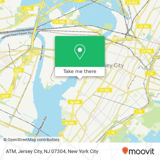 Mapa de ATM, Jersey City, NJ 07304