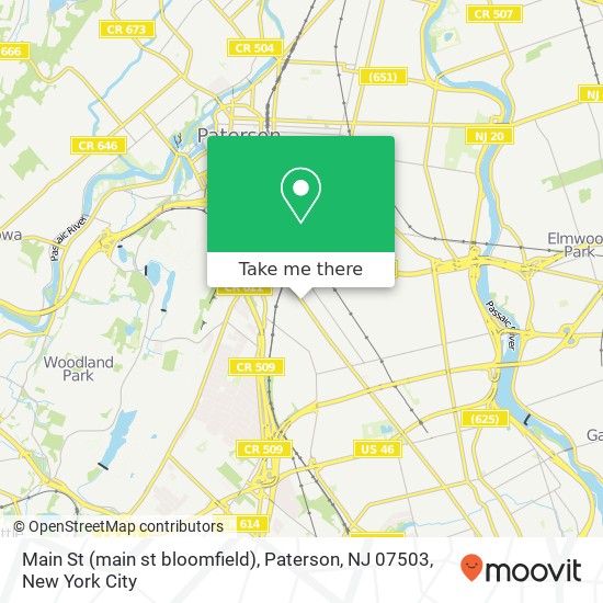 Mapa de Main St (main st bloomfield), Paterson, NJ 07503