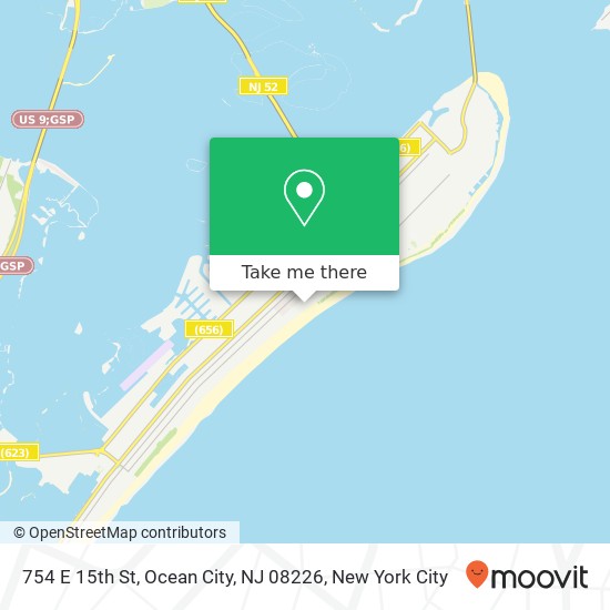 Mapa de 754 E 15th St, Ocean City, NJ 08226