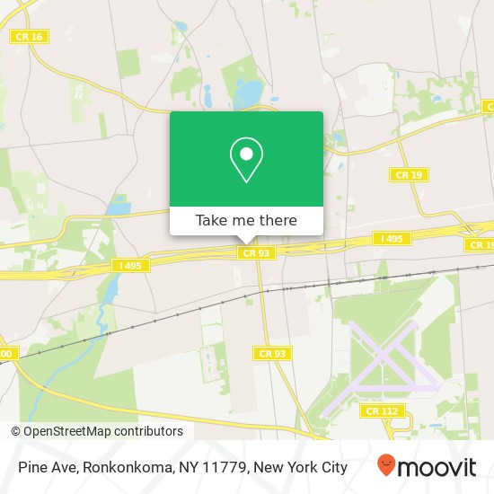 Mapa de Pine Ave, Ronkonkoma, NY 11779