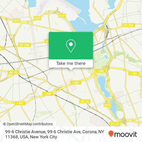 99-6 Christie Avenue, 99-6 Christie Ave, Corona, NY 11368, USA map