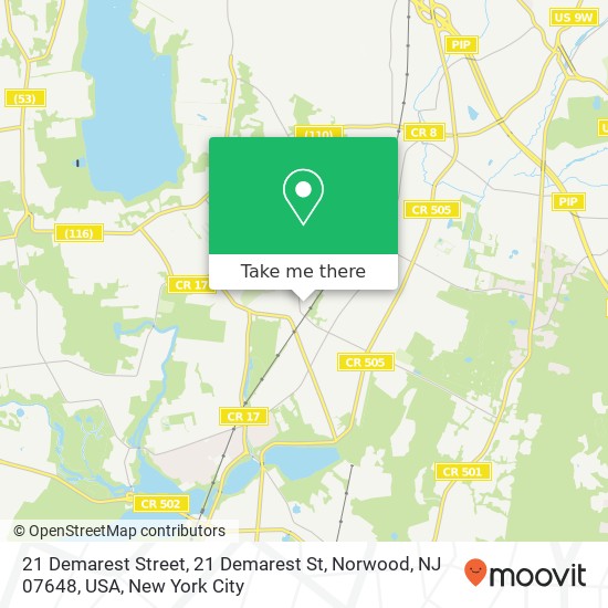 21 Demarest Street, 21 Demarest St, Norwood, NJ 07648, USA map