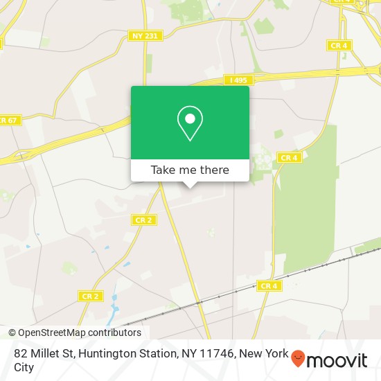 Mapa de 82 Millet St, Huntington Station, NY 11746
