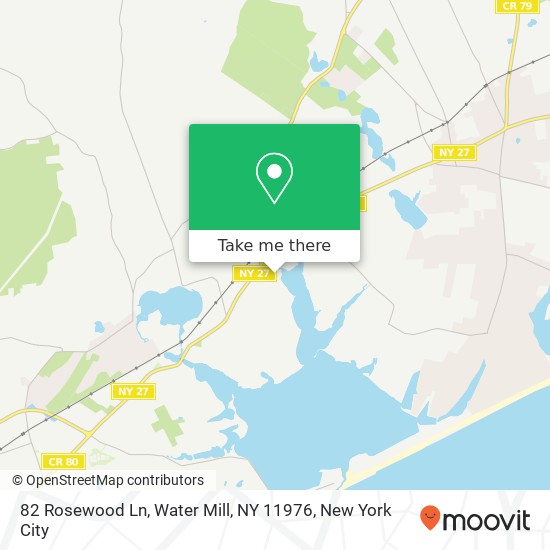 82 Rosewood Ln, Water Mill, NY 11976 map