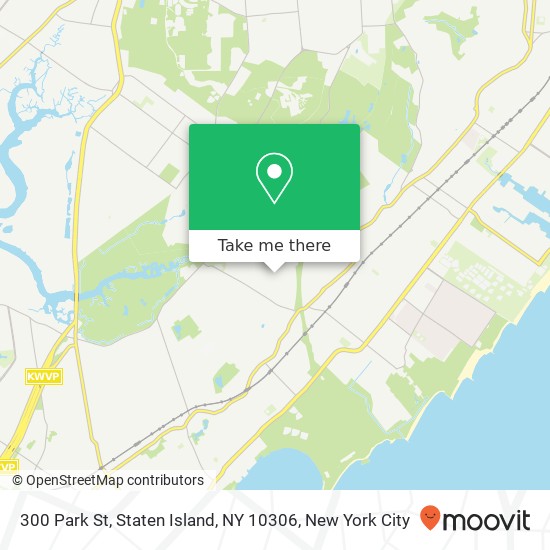 Mapa de 300 Park St, Staten Island, NY 10306
