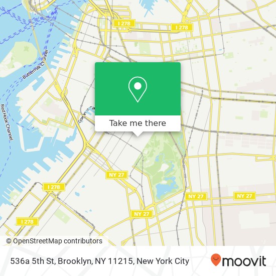 Mapa de 536a 5th St, Brooklyn, NY 11215