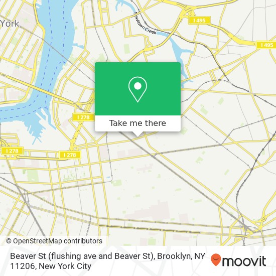 Beaver St (flushing ave and Beaver St), Brooklyn, NY 11206 map