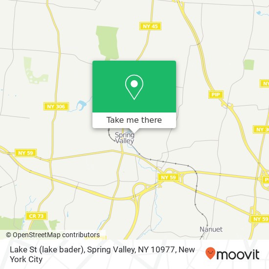 Mapa de Lake St (lake bader), Spring Valley, NY 10977