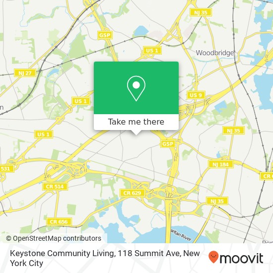 Mapa de Keystone Community Living, 118 Summit Ave