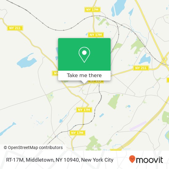 Mapa de RT-17M, Middletown, NY 10940