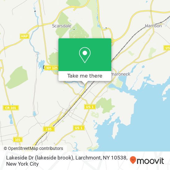 Lakeside Dr (lakeside brook), Larchmont, NY 10538 map