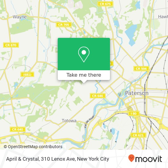 Mapa de April & Crystal, 310 Lenox Ave